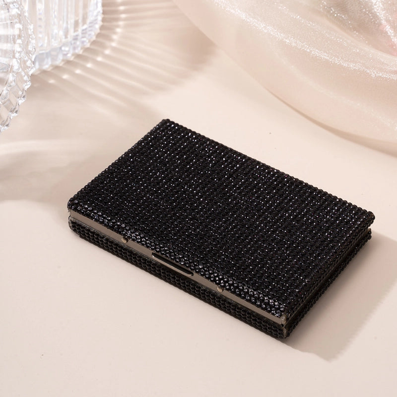 Women’s Solid Color Metal Clasp Frame Card Holders