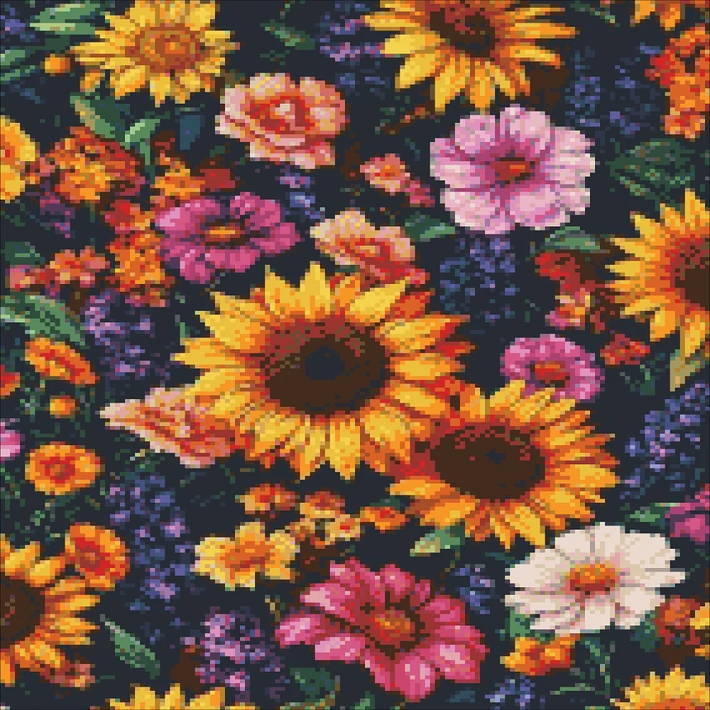 9CT Full Stamped Cross Stitch Bead Embroidery- Wolf(Canvas|48*41CM)