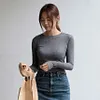 All-match slimming round neck long sleeves