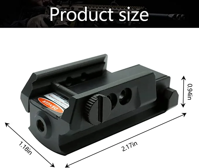 ohhunt® Red/Blue/Green/Purple Dot Laser Sight Compact Shockproof with Picatinny Rail for Pistol Handgun Gun Rifle USB Tup-C Charging Cable