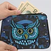 Owl 5D DIY Art Special Shaped Diamond Painting Wristlet Wallet Women Clutch Mosaic Bag