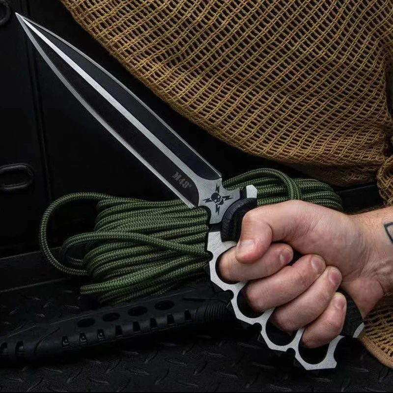 M48 Tactical Finger-Tiger Hand Jab Stabbing Dagger Multi-Functional Outdoor Self-Defense Dagger