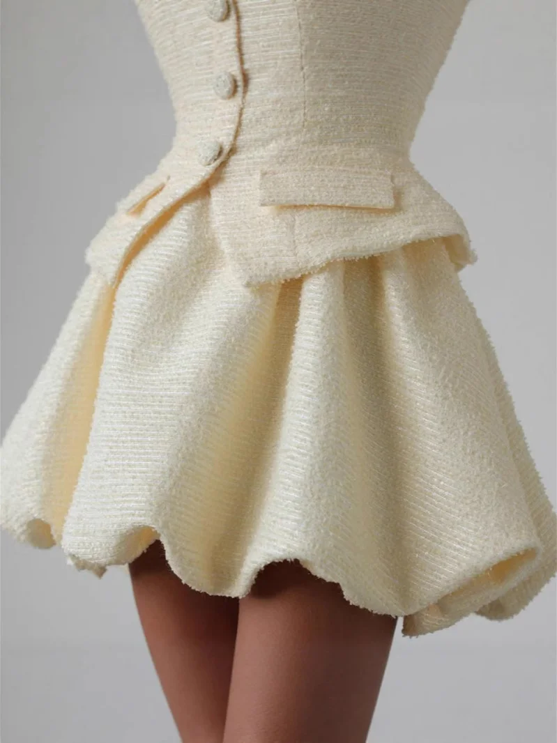 Athvotar Athvotar Women's Fashion Style High-End Feel Cardigan Small Scented Breeze Tatong Skirt Dress Elegant Dignified Women's Set