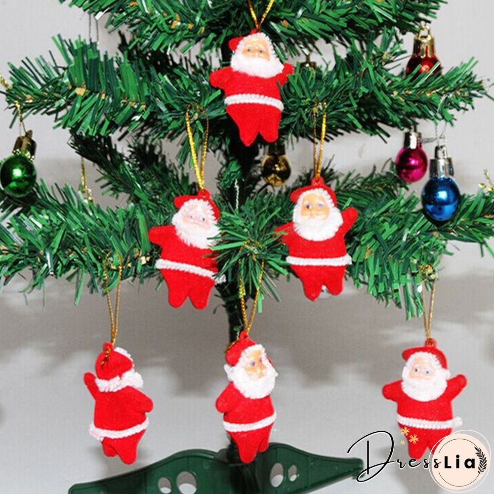 Pcs Mini Santa Claus Pendants Hanging Ornament Festival Xmas Decor Christmas Decorations