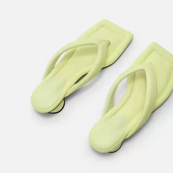 Lourdasprec Shoes Women Slippers Summer Slides Rubber Flip Flops Low Pantofle Soft Hawaiian Hoof Heels Fabric Scandals Rome Casual