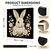 DIY Pearl Painting Rabbit for Home Wall Decor with Frame(30x30cm)