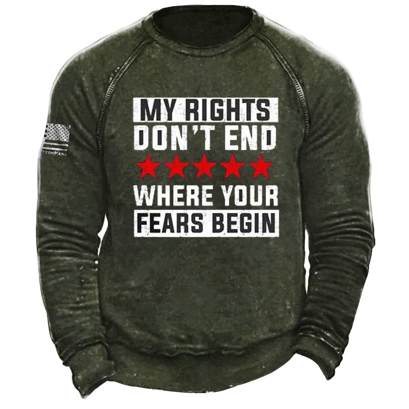My Rights Don't End Where Your Fears Begin Men's Retro Sweatshirt-Compassnice®