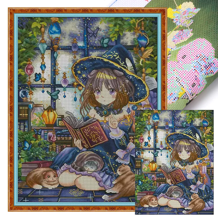 【Fairy Brand】Magic messenger 60*80cm 14CT Stamped Canvas Cross Stitch gbfke