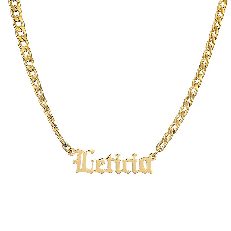 Custom Name Stainless Steel NK Chain Necklace