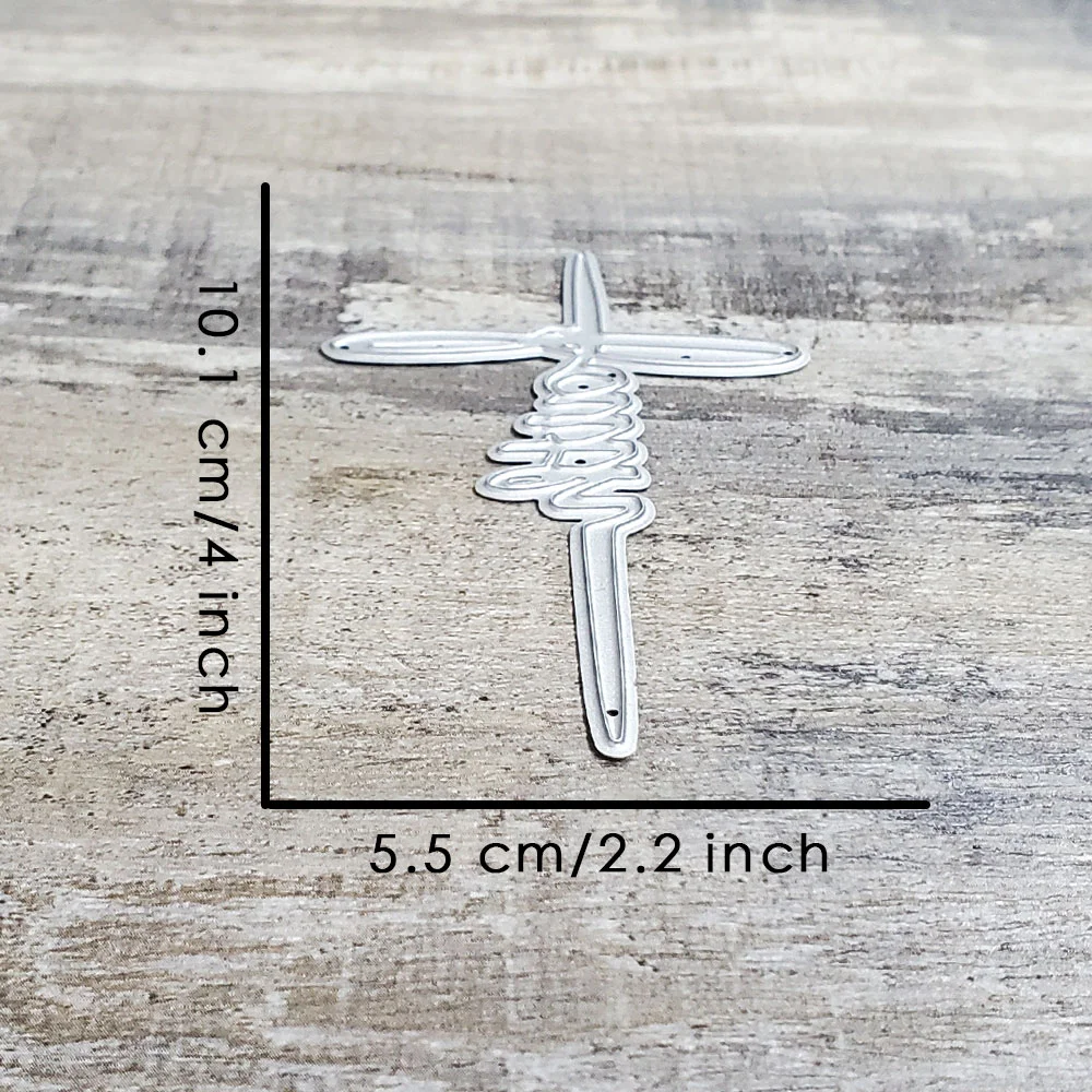 Oocharger Faith Cross Belief Metal Cutting Dies Scrapbooking Mold Stencil Die Cuts Card Making DIY Craft Embossing New Dies For