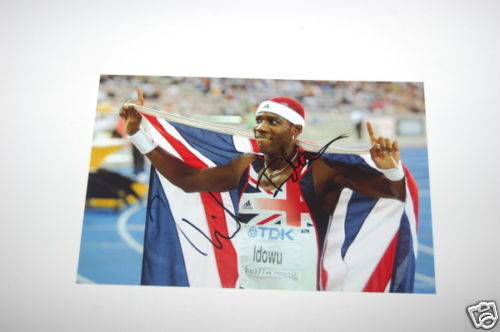 Hand Signed Phillips Idowu Photo Poster painting 12x8 (VERY RARE).