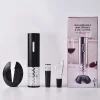 Automatic Wine Corkscrew Set with Foil Cutter, Vacuum Stopper and Decanter Pourer,