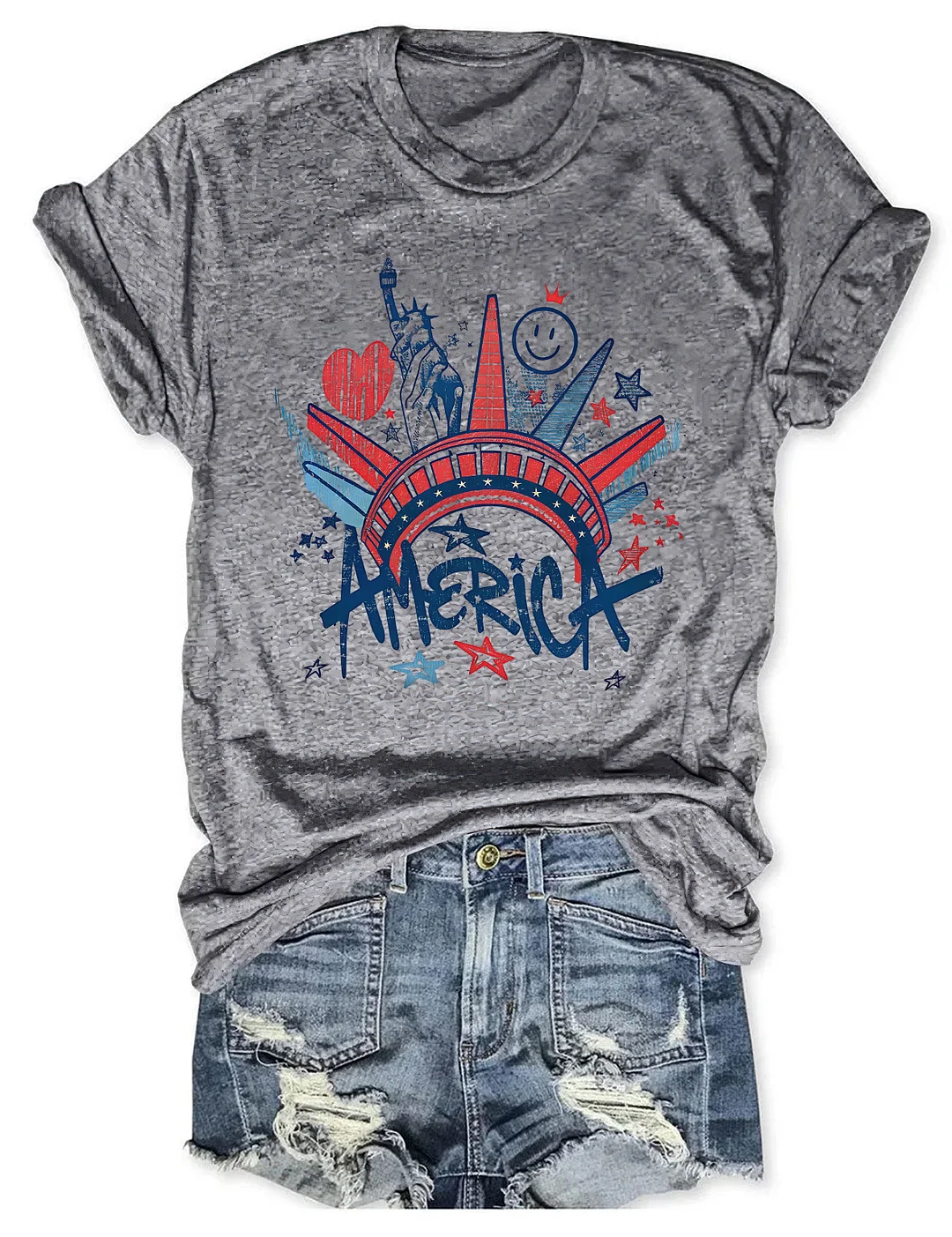 4th Of July Statue Of Liberty T-shirt