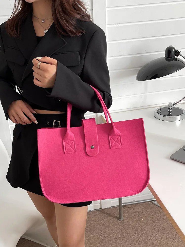 Minimalist Felt Shoulder Tote Bag