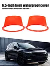 2Pcs 6.5Inch Car Audio Refit Speaker Waterproof Cover Red Car Audio Speaker Ring