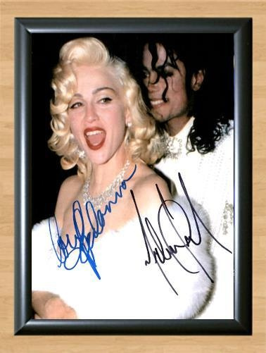 Madonna Michael Jackson Signed Autographed Photo Poster painting Poster Print Memorabilia A4 Size