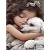 >SALE<5D DIY Full Round Drill Diamond Painting Big Eye Cute Girl Home Decor 30x40cm