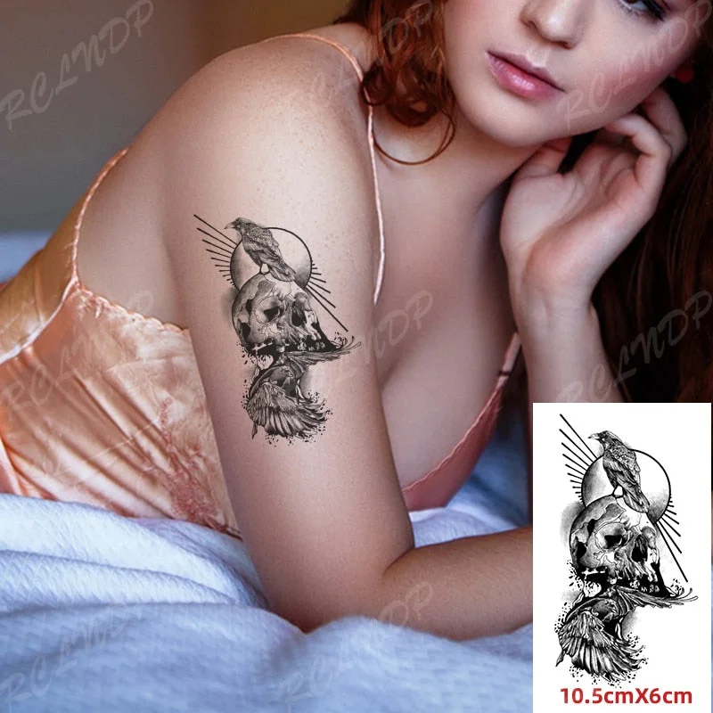 Waterproof Temporary Tattoo Sticker Compass Arrow Roman Clock Anchor Small Body Art Flash Tattoo Fake Tattoo for Women Men