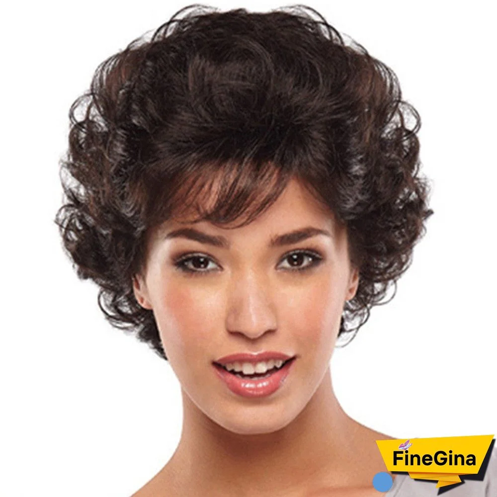 Wig Explosion Wig Fashion Women's Short Curly Hair Chemical Fiber Headgear