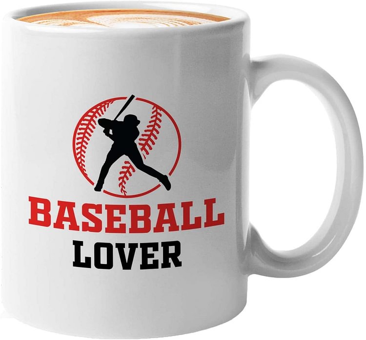 Baseball Coffee Mug 11oz White - Baseball Lover - Throw Coach Sport Lover Home Run Sportmen Center Catcher Boyfriend Outdoor Activity Baserunning Coach
