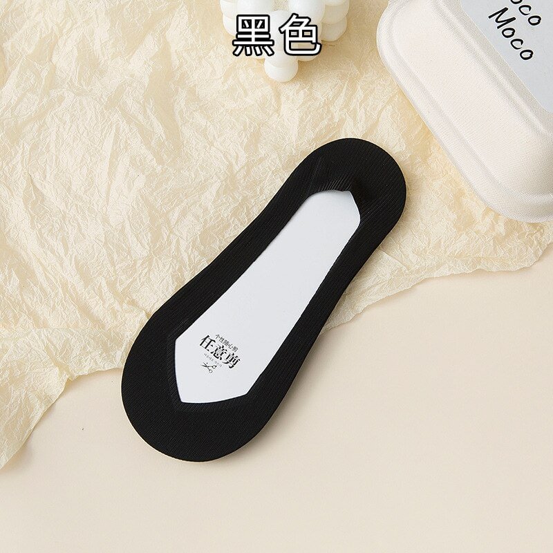 Uaang Socks Arbitrarily Summer Thin Invisible Socks Ice Silk Non-slip Can't Fall Shallow Mouth High-heeled Shoes Boat Socks