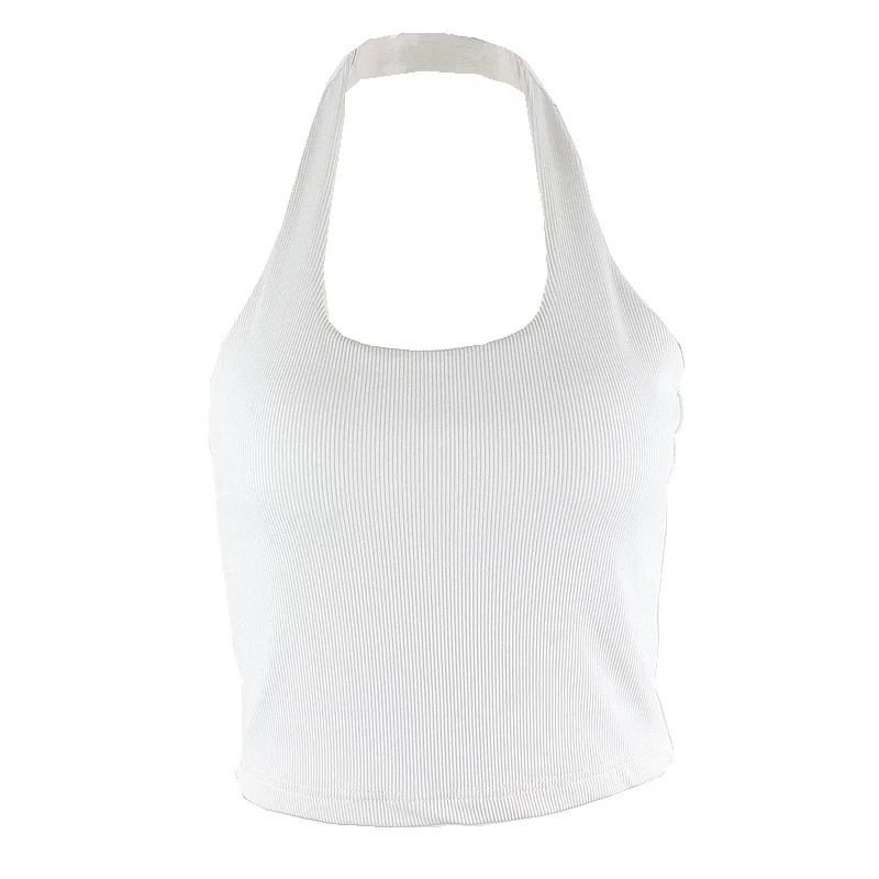 Uveng Uveng Polyester Clothing Hot Selling Women Hot Girls Spring Summer New Crop Sleeveless Hanging Neck Rib Bed Vest