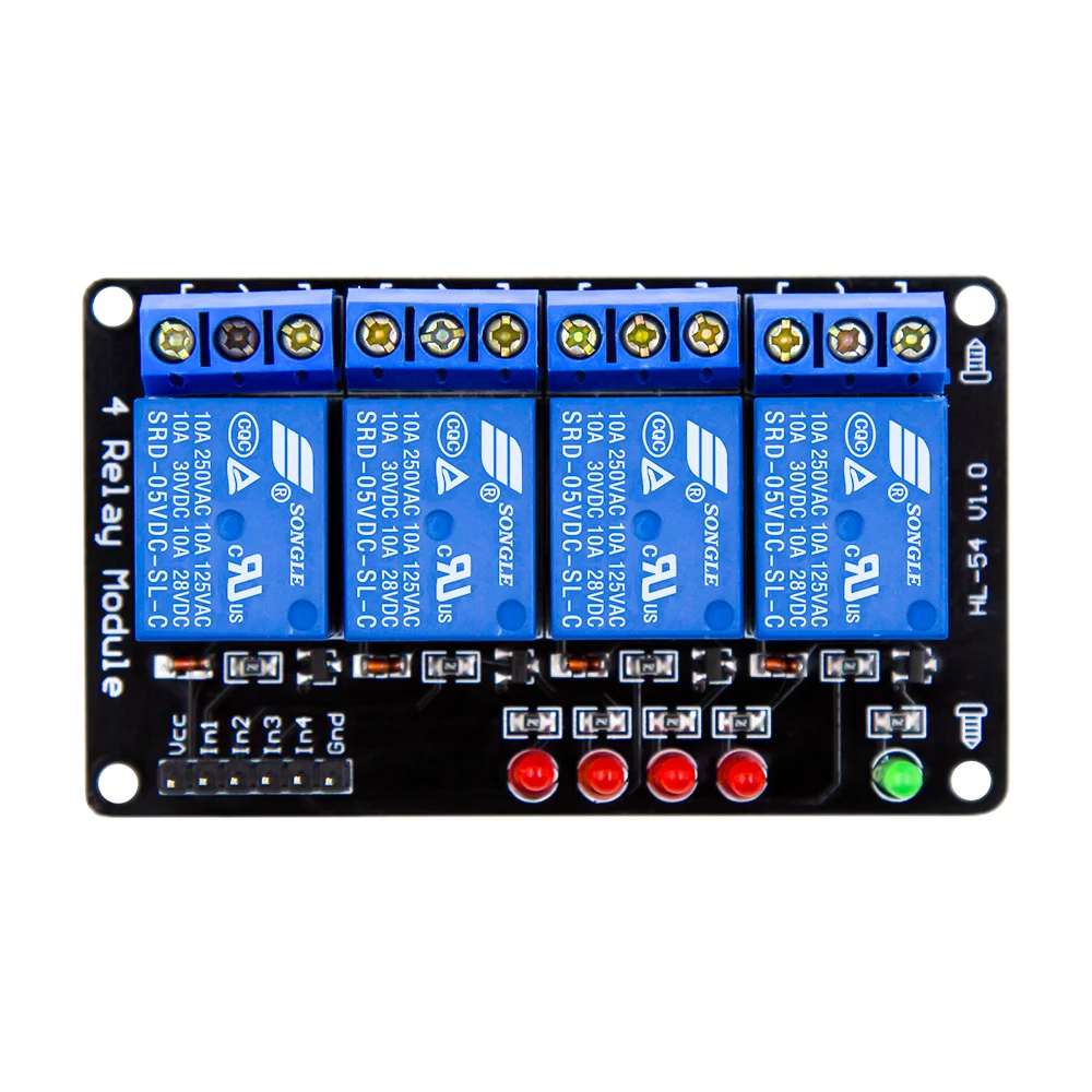 4 Channel Low Level Relay Module Without Light Coupling 5V 4