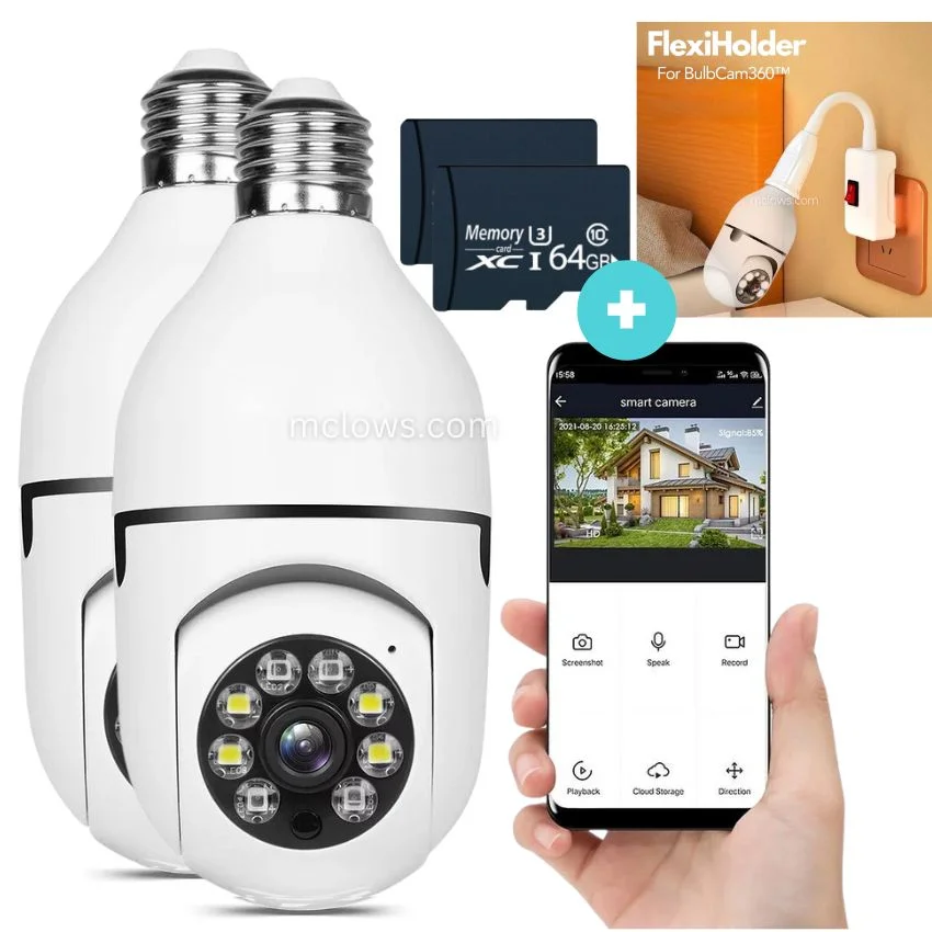 The Original BulbCam360&trade;️ - Wireless Smart Security Cam