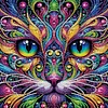 Cat-Peinture sp&eacute;ciale partielle au diamant-30*30cm