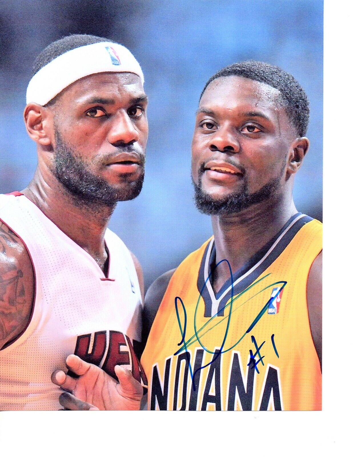 Lance Stephenson Indiana Pacers Autograph Signed basketball Photo Poster painting 8x10 LEBRON!