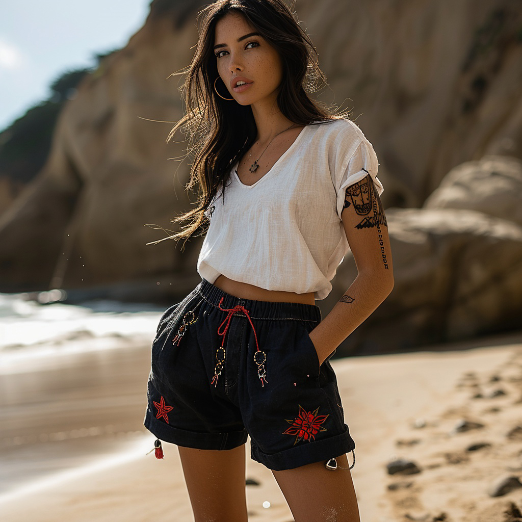 Women's Casual Linen Short Sleeve T-Shirt