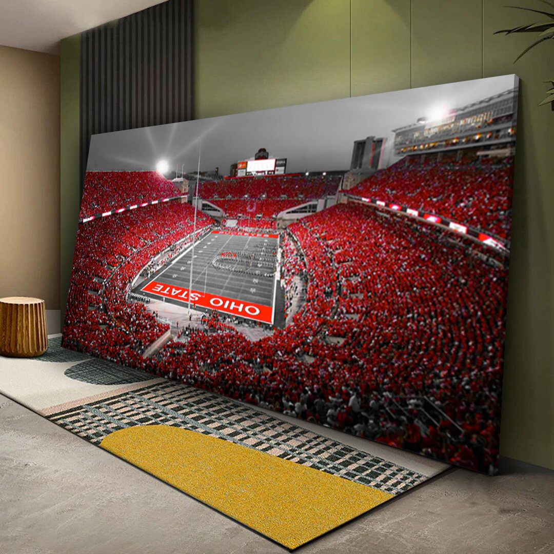 Ohio Stadium Buckeyes Football Team Home  Canvas Wall Art