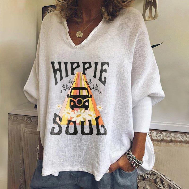 Hippie Soul Printed Long Sleeves T-shirt