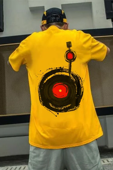 Vinyl Record Individual Fashion Music Festival Men's Short-sleeved T-shirt