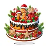 uk.everydayedeals DIY Acrylic Diamond Painting Desktop Tabletop Ornament - Xmas Gingerbread Man Cake