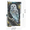 (Grande Taille) Hibou-Peinture diamant rond plein-40*70cm