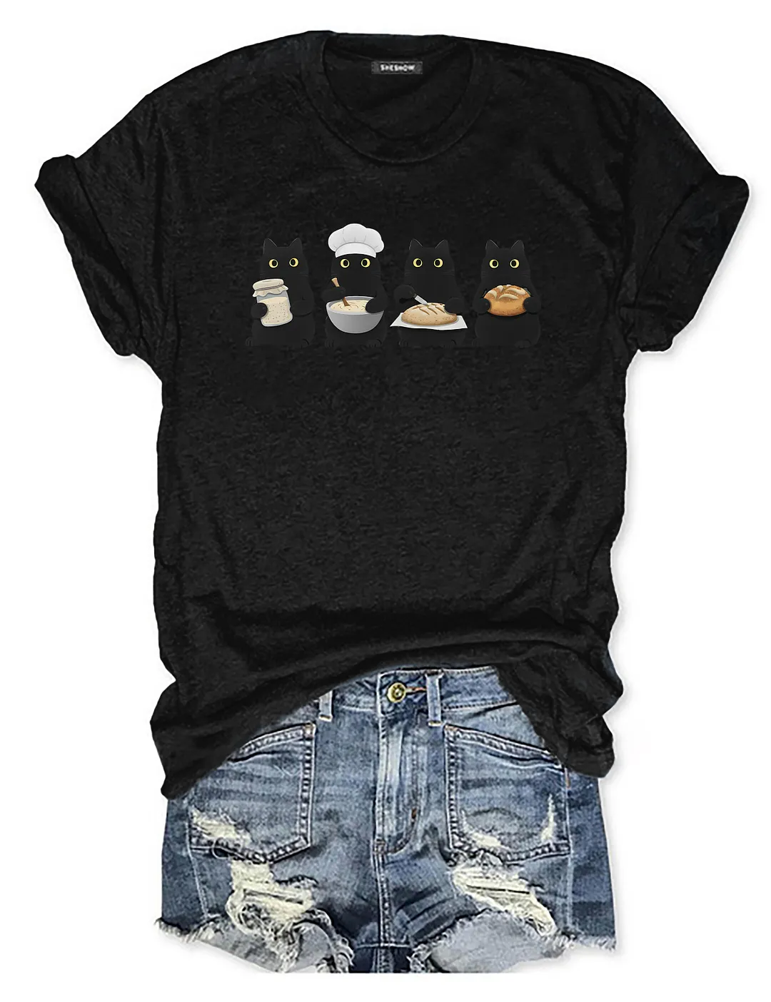 Black Cats Sourdough T-shirt