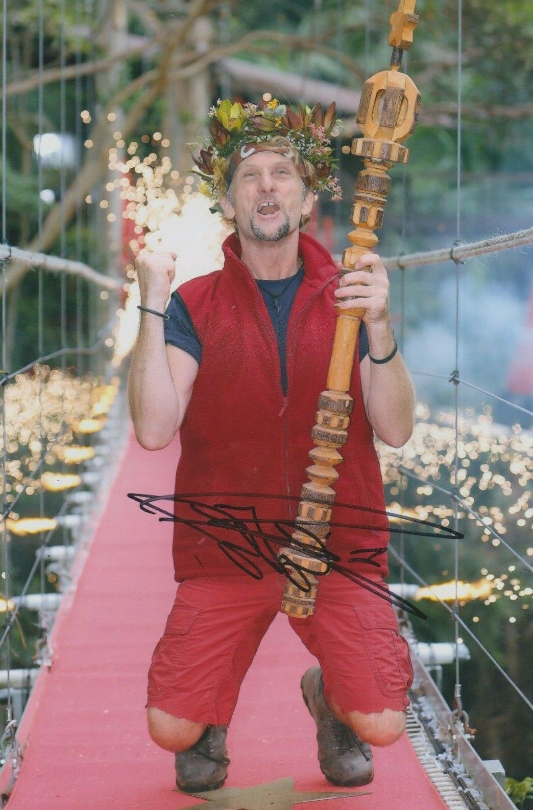 Carl Fogarty **HAND SIGNED** 12x8 Photo Poster painting ~ AUTOGRAPHED ~ I'm A Celebrity