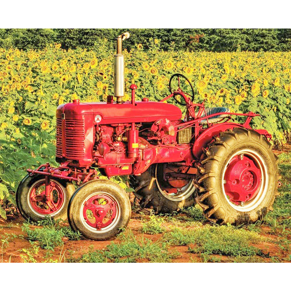 

40*30CM - Round Drill Diamond Painting - Tractor, 501 Original