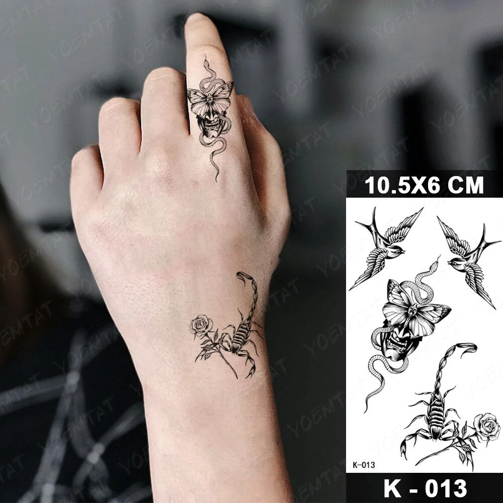 Waterproof Temporary Tattoo Sticker Starry Sky Galaxy Lion Flash Tatoo Wolf Fox Owl Arm Wrist Fake Tatto For Body Art Women Men