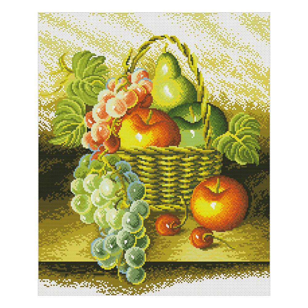 

Fruit Basket - 11CT Stamped Cross Stitch - 49*57cm, 501 Original