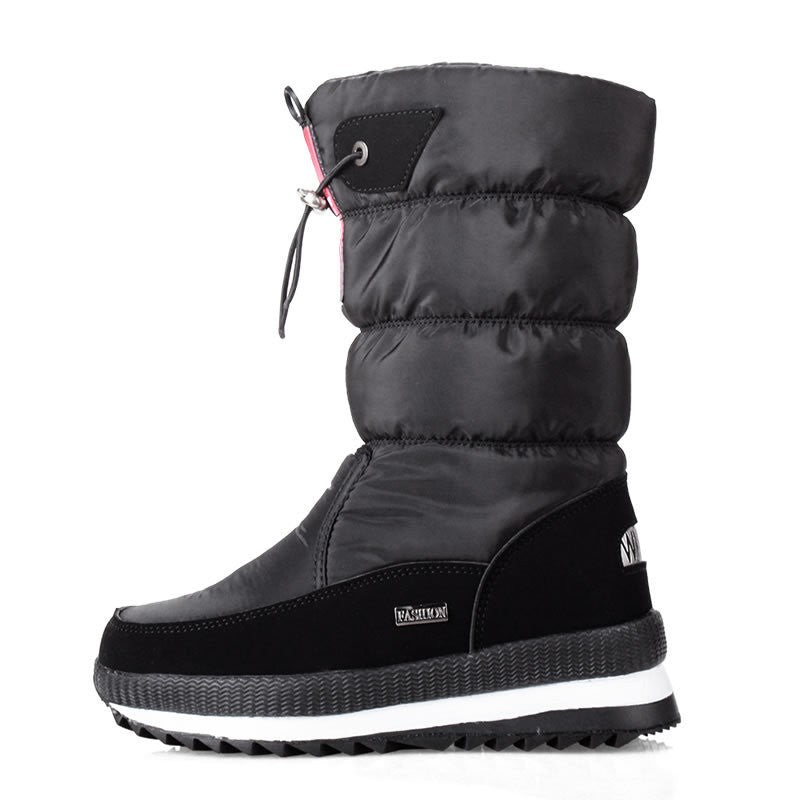 Womens Thickened warm winter snow boots velvet anti-slip high-heeled Boot