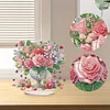 DIY Rose Vase Diamond Painting Single Sided Acrylic Desktop Ornaments