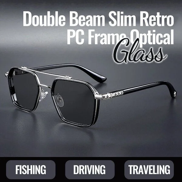🔥Summer Promition - Double Beam Slim Retro PC Frame Optical Glass