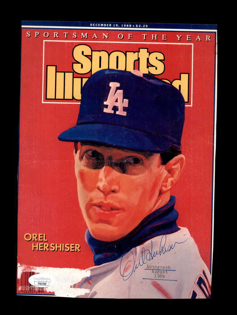 Orel Hershiser JSA Coa Signed 8x10 SI Cover Photo Poster painting Autograph