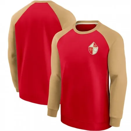 Men's San Francisco 49ers #97 Nick Bosa 2021 Red 75th Anniversary Pullover Hoodie 9QUV