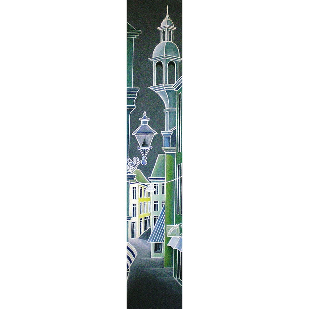 

25*115CM - Round Drill Diamond Painting - Street, 501 Original