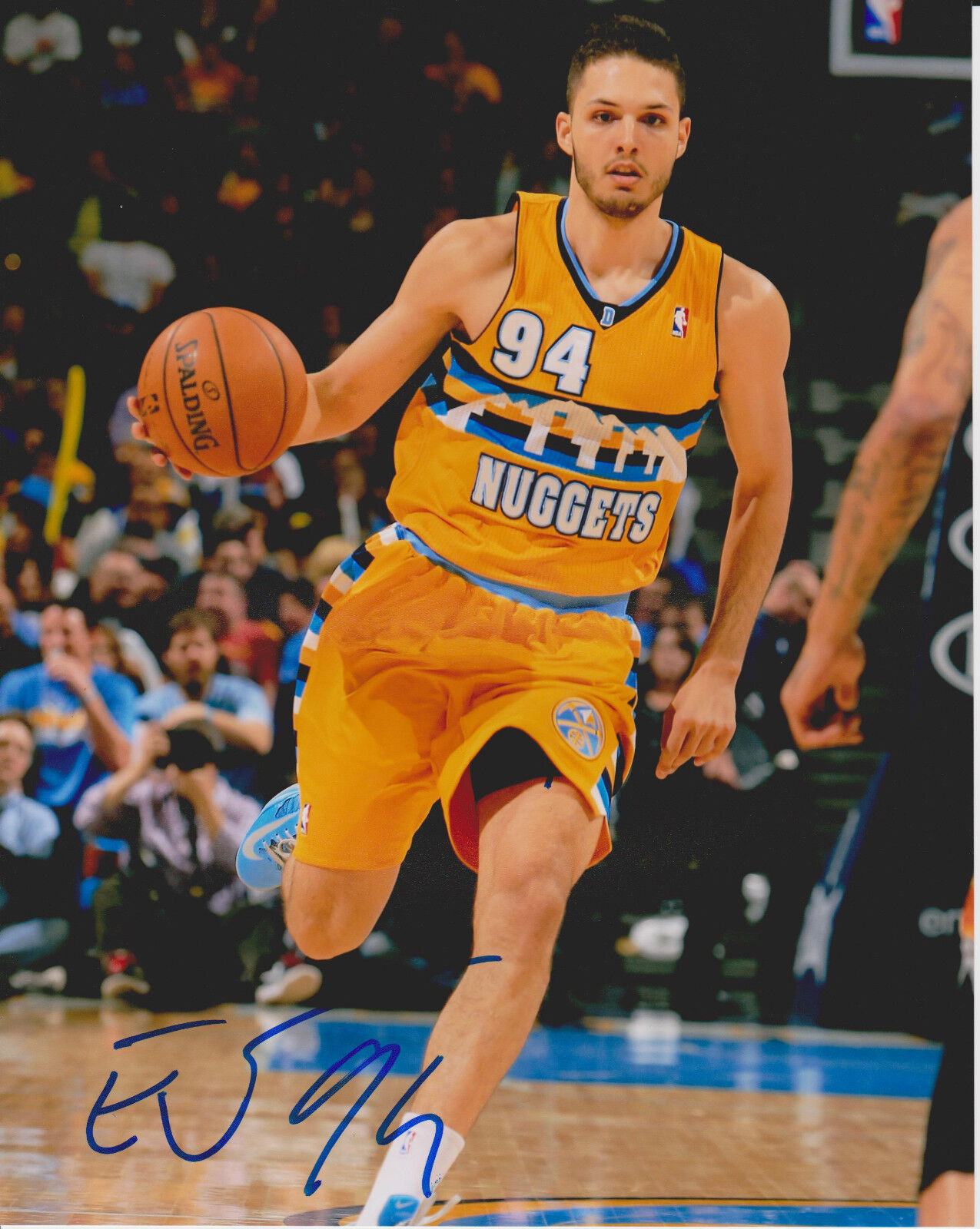 EVAN FOURNIER signed DENVER NUGGETS 8X10 Photo Poster painting w/COA