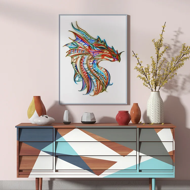 Paper Filigree painting Kit - Dragon