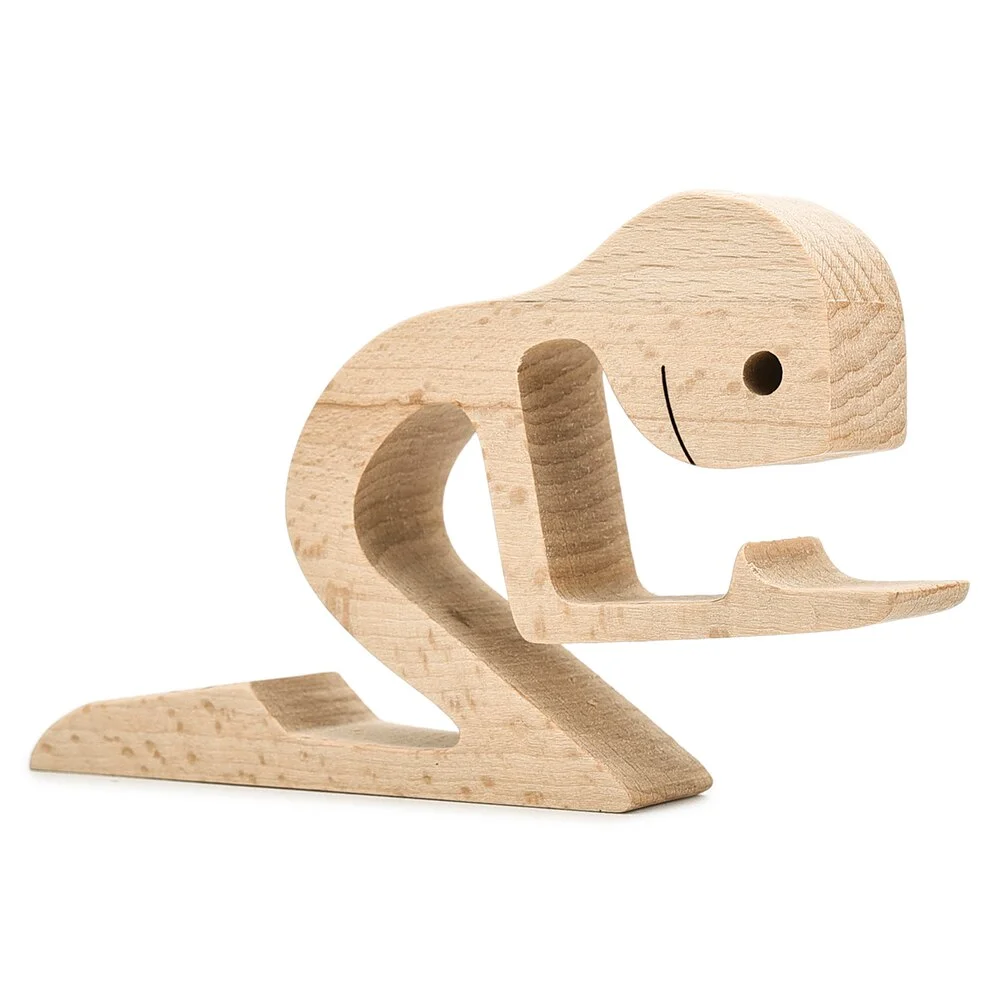 Wooden Dog Decoration Craft Figurine Family Puppy Table Ornament Wood Carving Model Creative Decoration For Lovely Gifts